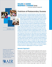 Predictors of Postsecondary Success